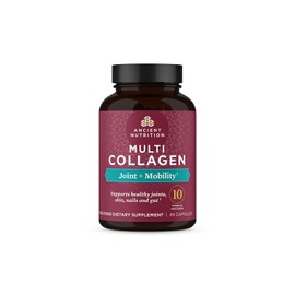 Ancient Nutrition Pastillas de colágeno para el apoyo de las articulaciones, cápsulas de colágeno múltiple, 45 unidades, articulaciones y movilidad, apoya las articulaciones, la piel y las uñas, re