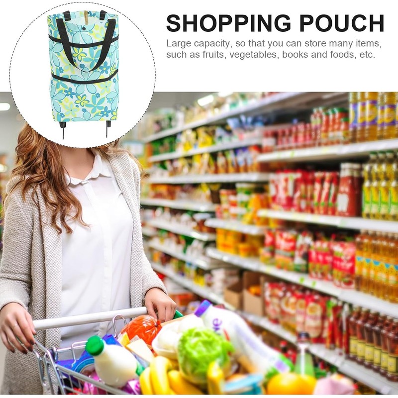 Bolsa de Compras Ligera y Reutilizable con Ruedas de Gran