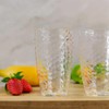 eMKay® Pack of 6 Reusable Dimple Plastic Tumblers (650ml) Clear