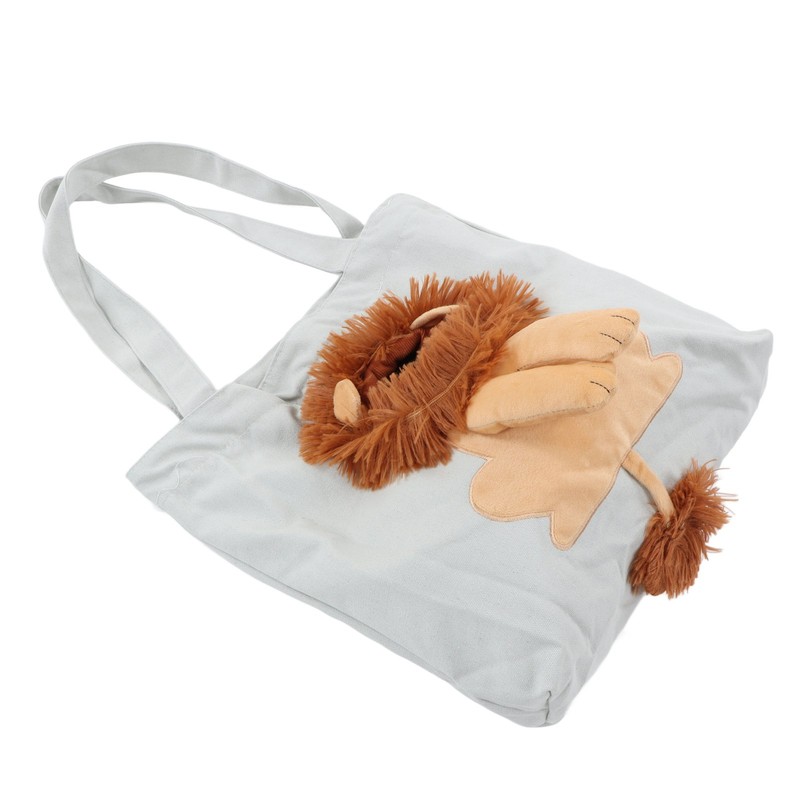 Pet Canvas Bag Cute Lion Shaped Multi Purpose Portable Pet