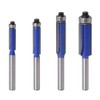 Gasea 4pcs 1/4" Shank Top Bearing Flush Trim Router Bits