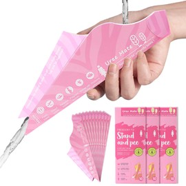 Geoyien Urinella for Women, Disposable Urinal Funnel Female Urinal, Pink, Pack of 30