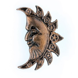 UHRIG Cast Iron Sun, Rustic Metal Wall Art, Home & Garden Decoration, Patina Antique Black Copper