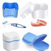 Denture Storage Box, Prosthesis Container, Denture Cup, Denture Box Set,