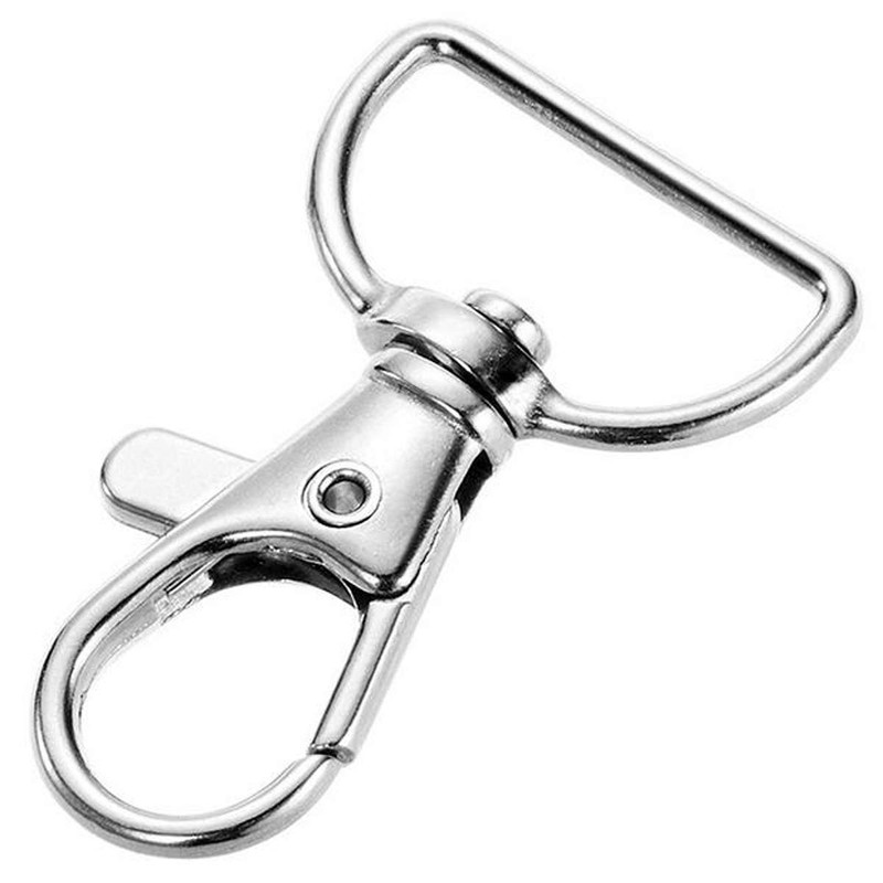 50Pcs 1 inch Inside Diameter Keychain Hooks D-Ring Lobster Clasp