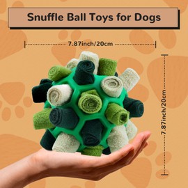 Larimuer Schnüffelball für Hunde, Schnüffelteppich Schnüffelspielzeug Interaktive Hundespielzeug tragbarer Haustier Snuffle Ball Toy für Kleine Mittelgroße Hunde Haustier (Sommer Grün)