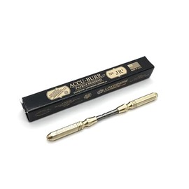 Accu-Burr Junior Dual-Sided Card Scraper Burnisher 3/16” Diameter Solid Carbide Rod with Solid Brass Handles