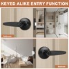 Probrico 2 Pack Entrance Door Levers Door Lock in Black,