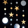 VOANZO 5Pcs Star Moon Hanging ornaments Bunting Banner Wall Ceiling