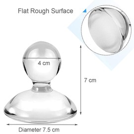 Glass Muller for Making Paint, 7.5 cm Watercolor Paint Muller with Short Domed Handle Frosted Flat Bottom Mineral Pigment Grinding Pestle Glass Grinding Apparatus for Oil Painting Thangka Tempera