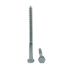 (Pack of 15) DIN 571 Galvanised Steel Hex Wood Screws M6 x 120 mm, Hex Head Carriage Bolts (15, M6 x 120 mm)