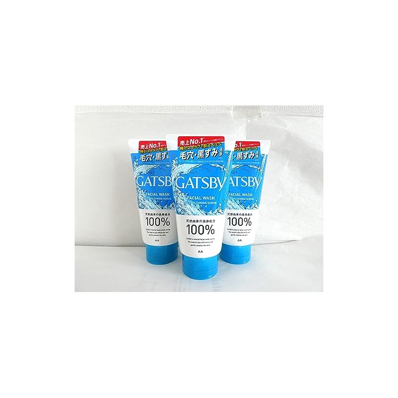Gatsby Facial Wash Deep Cleaning Scrubs Set of 3