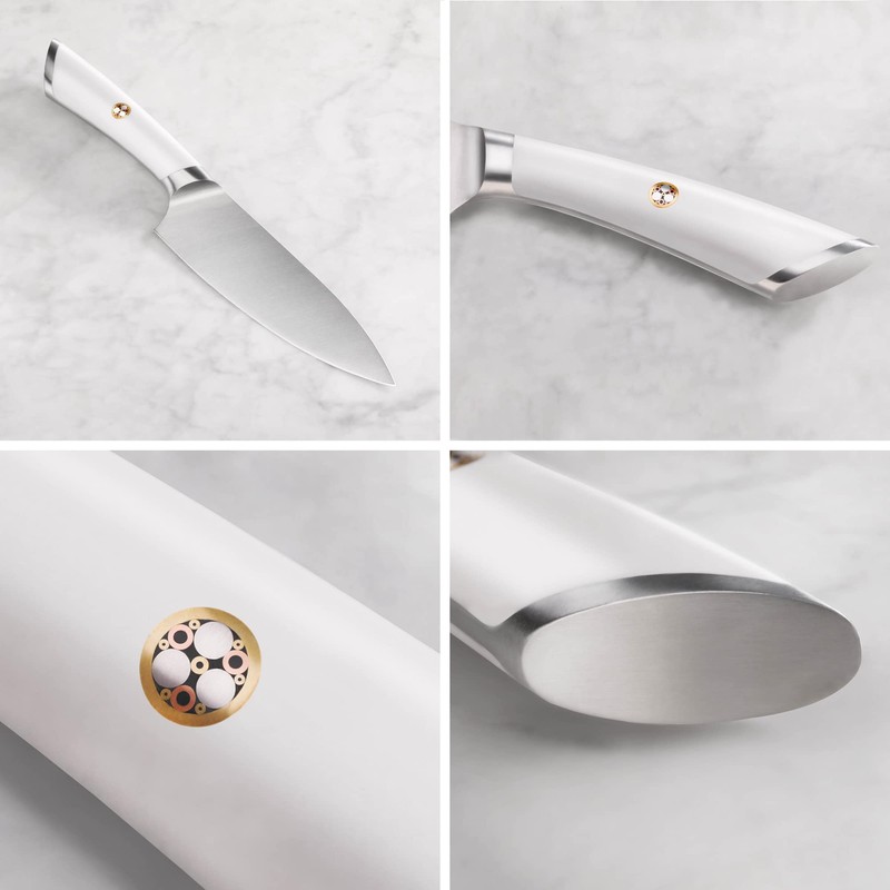 Cangshan ELBERT Series German Steel Forged Chef's Knives (White, 6-Inch)