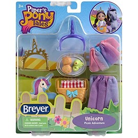 Breyer Horses Piper's Pony Tales |Unicorn Picnic Adventure | 11 Piece Accessory Set | Model #8512