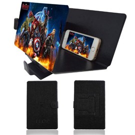Universal Portable Folding Smartphone 3D Screen Magnifier for All Smartphone Types Smartphone Screen Magnifying Glass with 3D Effect Black