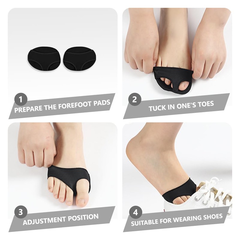 Metatarsal Pads, 2 Pairs of Bunion Pads, Forefoot, Reusable Forefoot