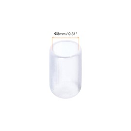 Rebower 15 Pack Screw Thread Protector Cover Rubber End Caps, [for Screw, Bolt, Rod End Cap] - 5/16"(8mm) ID/Transparent