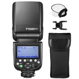 GODOX TT685II-C Flash Strobe GN60 E-TTL Speedlite Clip-on Strobe HSS 1/8000S High Speed Sync, 0.1-2.6S Recycle Time, 290 Full Power, 2.4G Wireless X System Compatible with Canon Cameras