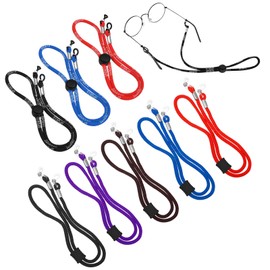 SOSPIRO 8 Pcs Glasses Strap Eye Glasses String Holder, Adjustable Glasses Cord Lanyard for Kids Men Women, Eyeglass Chains Retainer Safety Glasses String for Sunglass Sport
