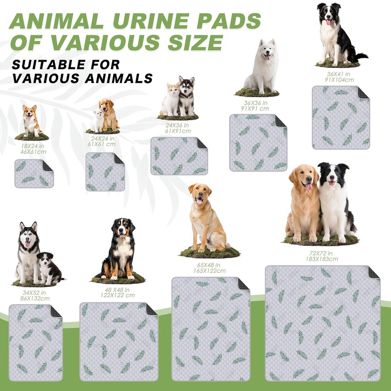 WanpeeGoo Washable Pee Pads for Dogs, 2Pack Reusable Puppy Pads,