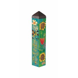 Studio M - Awesome Mom Art Pole Outdoor Decorative Multicolor Garden Post, Made in USA,, 20 Inches Tall