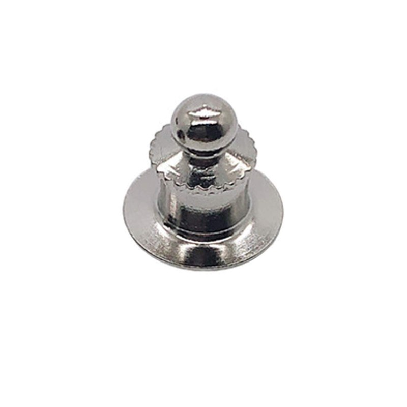 10 Piece Deluxe Round Clutch Silver Lapel Pin Clasp, Silver