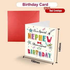 Papa Prints Nephew Birthday Card with Envelope (145 x 150 mm) Nephew Birthday Cards Adult Special Birthday Card Nephew Adult