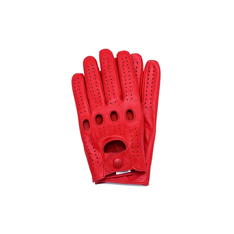 Riparo Women's Unlined Leather Driving and Riding Gloves (7, Red)