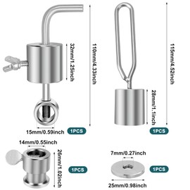 CiShow Pack of 2 balance weights for barbecue skewers, 180 g, 286 g counter balance, barbecue skewer weights, rotisserie skewer balance weight, balance rotisserie spies, stainless steel skewer weight