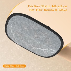 Ulyuhoda Pet Hair Remover - 2025 New Electrostatic Magic Brush Pet Hair Remover Glove, Reusable Cat & Dog Hair Remover Tool for Clothing, Couch, Furniture, Carpet, Car Seat, Cat Grooming Glove, 2 PCS