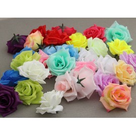 glaystore Artificial Rose Arrangement, 3.1 inches (8 cm) Set of 50, For Weddings/Parties/Afterparties/Bridal Events
