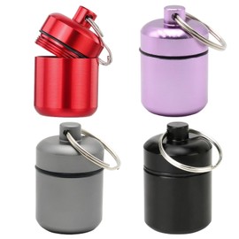 4PCS Ear Plug Case, Ear Plug Holder - Portable Pocket Size Keychain Earplugs Carrying Case, Waterproof Protective Pill Keychain Holder | Secure Storage for Earbuds, Vitamins & Small Jewelry (42x27mm)