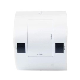 Aomya 4 Rolls DK-1202 Die-Cut Shipping Label Compatible for BRO DK1202 62mm x 100mm (2-3/7" x 4") with 1 Refillable Cartridge for QL-500, QL-550, QL-560, QL-570, QL-580N Printer 300 Labels Per Roll