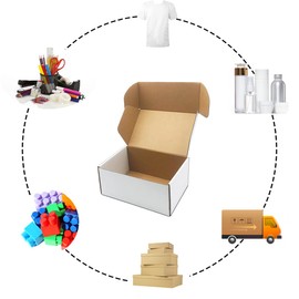 Livejun 9x6x4 inch Shipping Boxes Set of 25，White Corrugated Cardboard Box for Mailing Literature Mailer Small Business Packing Gifts Shipping Packaging Craft Gifts Digest Size Book Giving Products (9