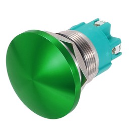 METALLIXITY 1PCS 10A 22MM 7/8" Momentary Mushroom Head Push Button Switch 12V 24V 120V 250V AC Green 2NO Waterproof IP65 SPST Domed Round 4 Screw Foot Switch