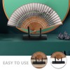 Alipis 2pcs Bamboo Folding Fan Stands - Elegant Japanese and