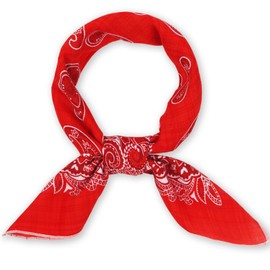 Wuliim 22" Cotton Bandana, Super Soft Premium Head Wrap Neck Scarf, Multi-purpose Scarf Protective Coverage for Women & Men (True Red)