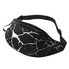 Marble Print Black White Fanny Pack Belt Bag for Women
