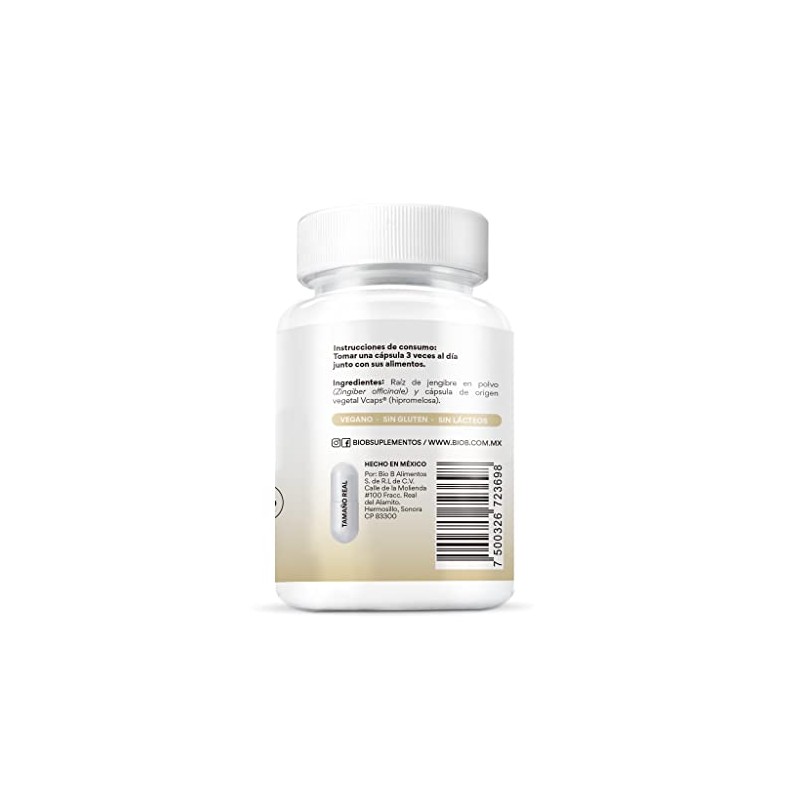 Bio B Jengibre 2 Pack de 60 cápsulas veganas cada