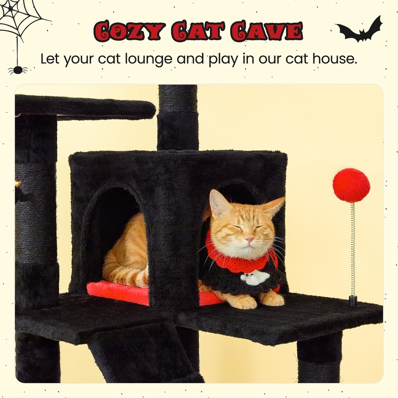 MWPO 63.8 inches Multi-Level Cat Tree for Large Cats with