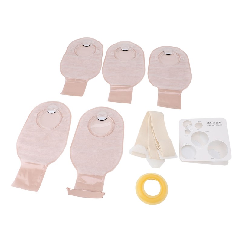 5PCS Colostomy Bags PE Leakproof Ostomy Pouch Ostomy Supplies for