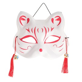 Alipis Mask Janpanese Style Cat Mask Cosplay Half Mask Kitsune Fox Mask Masquerade Mask Animal Drawing Masks