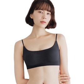 Bambiwater Night Bra, Wireless, Setup, Daytime, Wireless, Sports Bra, Bandeau, Adjustable (Black, L)
