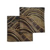 Brocade Coaster [Wave Black] Set of 2 Coasters Golden Brocade