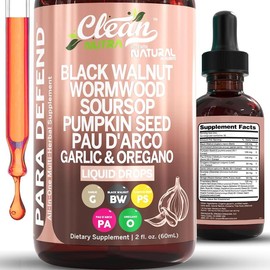 Para Defend Liquid Drops – Black Walnut, Wormwood, Soursop, Garlic, Pumpkin Seed, Pau D'Arco, Oregano, Turmeric, Berberine & Neem Tincture Support    