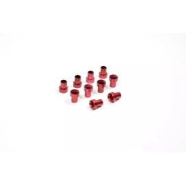 Fragola (10 Pack)  481923-10 Fragola -3 AN Tube Sleeve Aluminum Red Anodized
