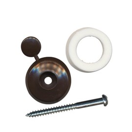 10 x Brown 25mm Thick Polycarbonate Sheet Fixing Buttons to fix or Screw into Noggin Purlin rafters or Poly
