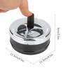 TOPINCN Ashtray, Smoking Ashtray Rotating Self-Clearing Windproof Cover Ashtray Push