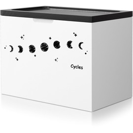 YIKIBOX YIKIBOX Tampon Holder Storage for Bathroom with Tray Lid,Feminine Product Organizer,Wood Tampon Container Box,Essentials for Women,Thoughtful and Practical Gifts for Women(White)