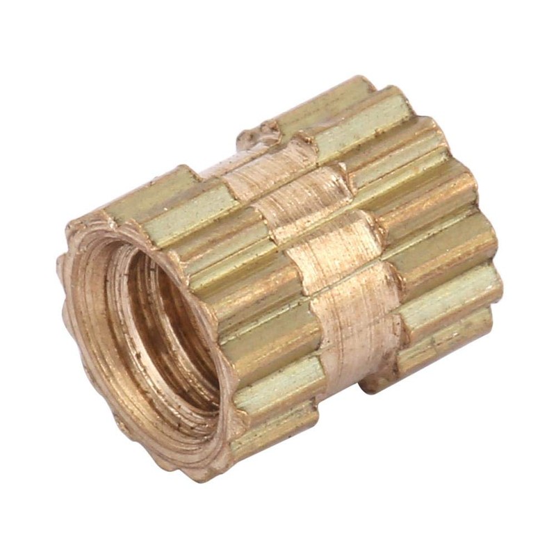 Hilitand 100pcs M2.5 Thread Brass Knurled Threaded Insert, Embedment Nuts